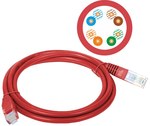 Patch-cord U/UTP cat.5e PVC 1.0m red